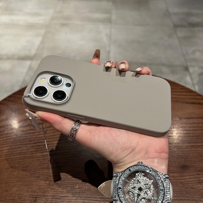 Trendy Flüssigsilikon Vollumwicklung Rutschfeste und sturzsichere iPhone Hülle iPhone14 15 Pro Max 14 plus 15 plus 16 plus iPhone 11 12 13 Hülle