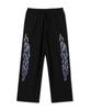 Treasure Vertical Flame Wide Sweatpants Black