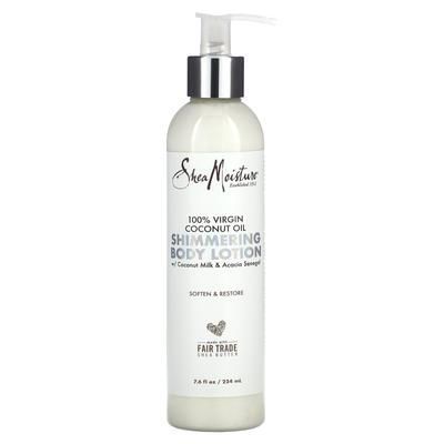 100 % natives Kokosnussöl, schimmernde Körperlotion, 7,6 fl oz (224 ml)