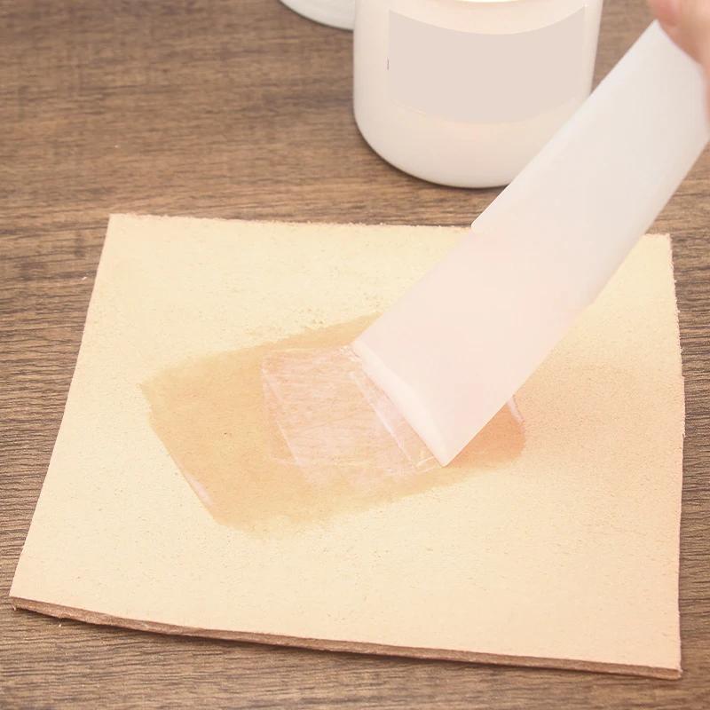 5pcs/set Leather Scraper Gumming Board DIY Handmade Leather Tools PP Practical Gluing Leathercraft Accessories 15/20/30/40mm