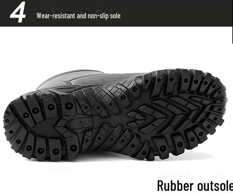 Men's Northeast Waterproof Snow Boots - Warm, Non-Slip, High Top Leather Winter Boots