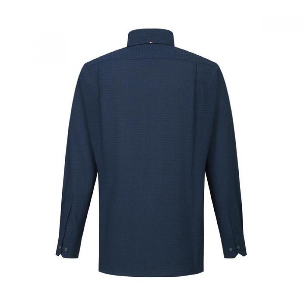 DakS Men S SeerSucker Solid Regular Fit Long Sleeve Shirt dmS1Shdl102n1