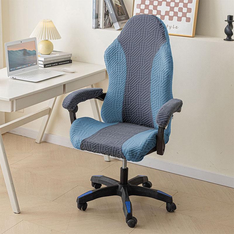 Spliced Color E-Sports Gaming Chair Covers Office Computer Chair Swivel Chair Dust-Proof Protective Cover with Armrest Cover
