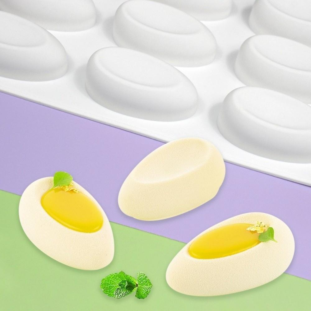 Easy Demolding Non-Stick Egg Silicone Mold Waterdrop Shape Flexible Dessert Mold Shell Groove Decoration Cake Mold Party