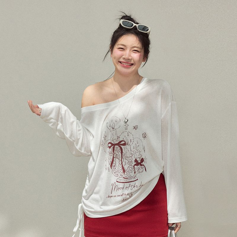 

Plus-Size Women s Clothing for Adults, Slimming Outfit for Chubby Girls, Korean Style, Energetic and Loose-Fitting, Off-Shoulder Top, Red Skirt Top L