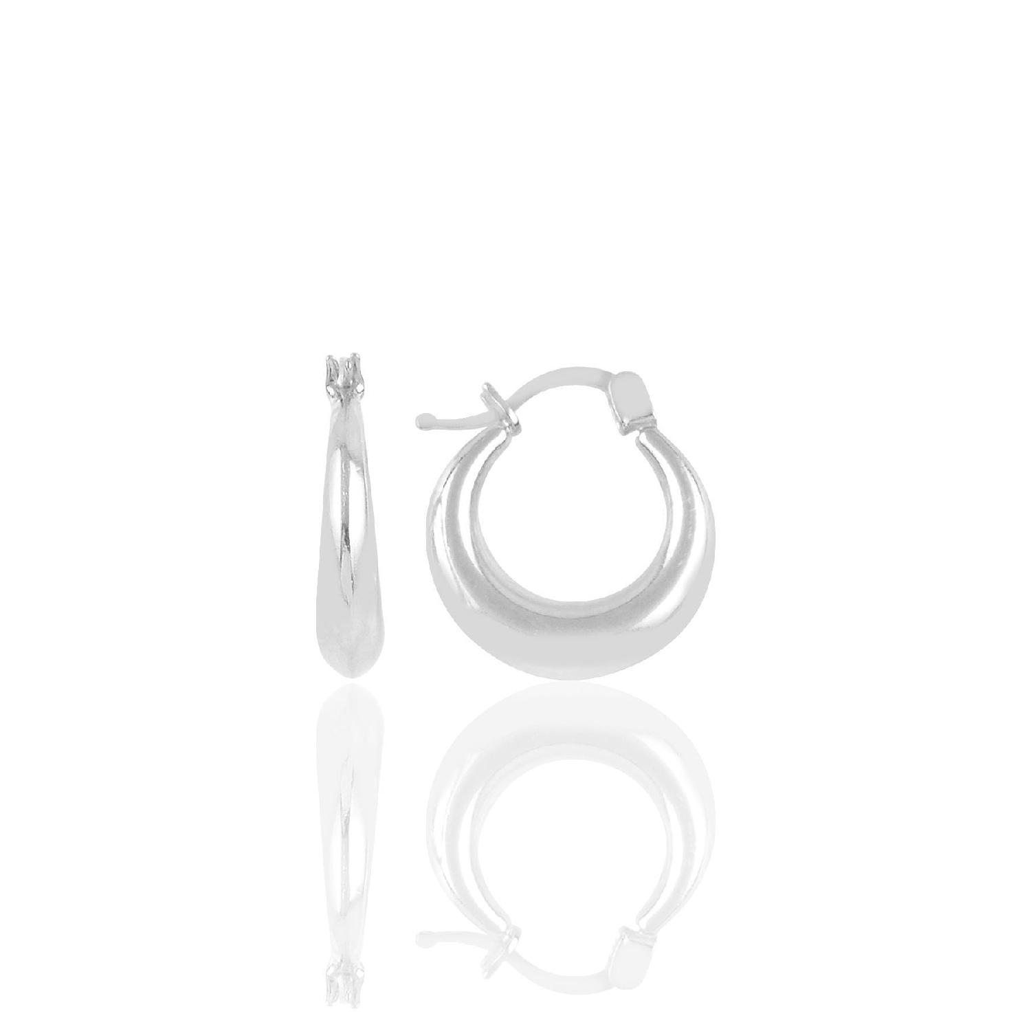 

Серебряные простые серебряные серьги-склепы серый