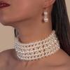 Fashion Bohemian Multi-Layer Necklace, Cold Temperament, Pearl Beaded Necklace For Women
