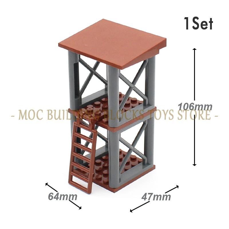 Militaire basis gevangenis scène MOC Bouwsteen Set Blok Bakstenen Architectonisch Ontwerp Compatibele Accessoires Speelgoed Speelsets
