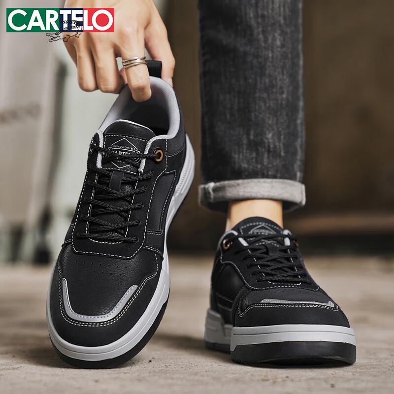 CARTELO Men s Retro Casual Skate Shoes 40 чёрный
