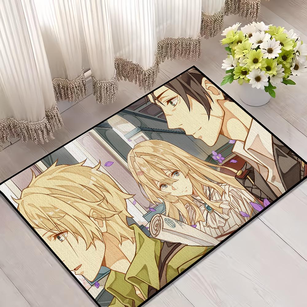 

Hot Anime Violet Evergarden Door Mat Welcome Entrance Balcony Bathroom Floor Non-slip Rug Bedroom Carpet Home Decoration 50x80cm