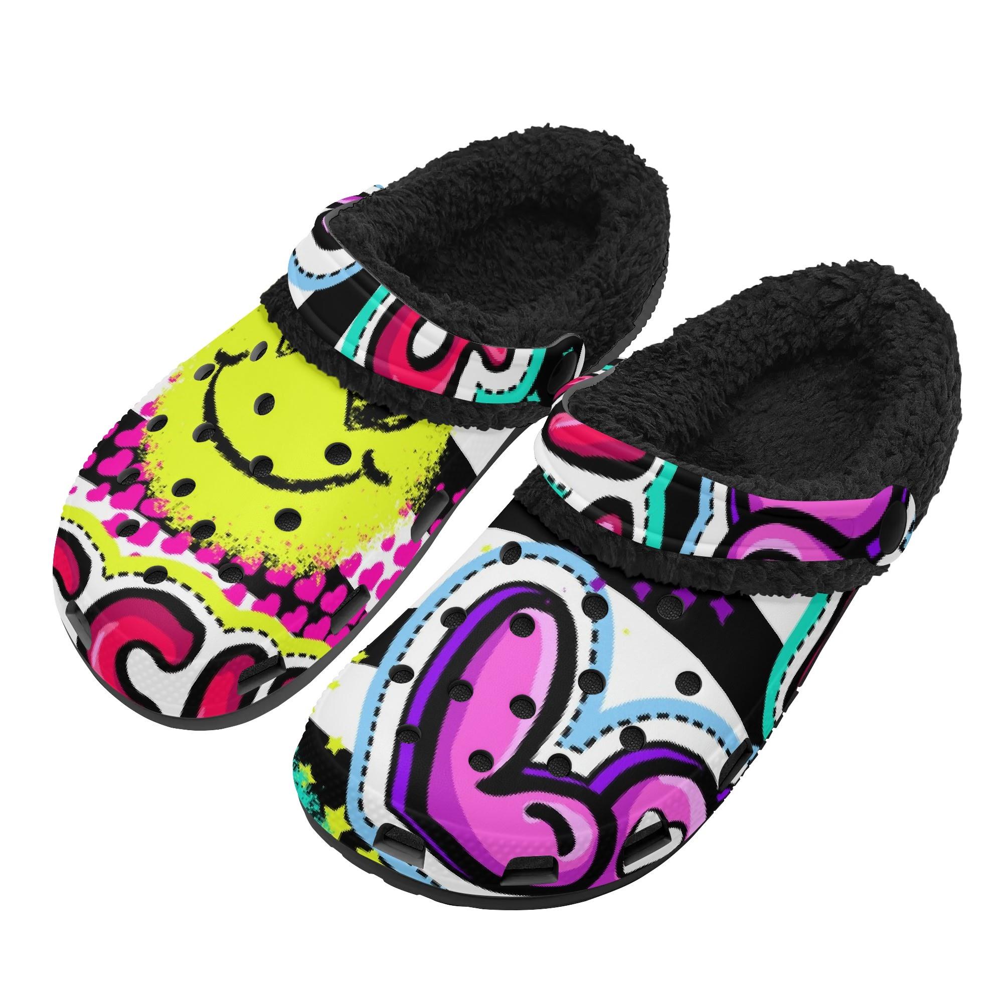 

1 Pair Warm EVA Fur Lined Clogs For Men Women Soft Slip On Winter Comfort Shoes Lightweight Indoor Outdoor Use Daily Wear 48 білий