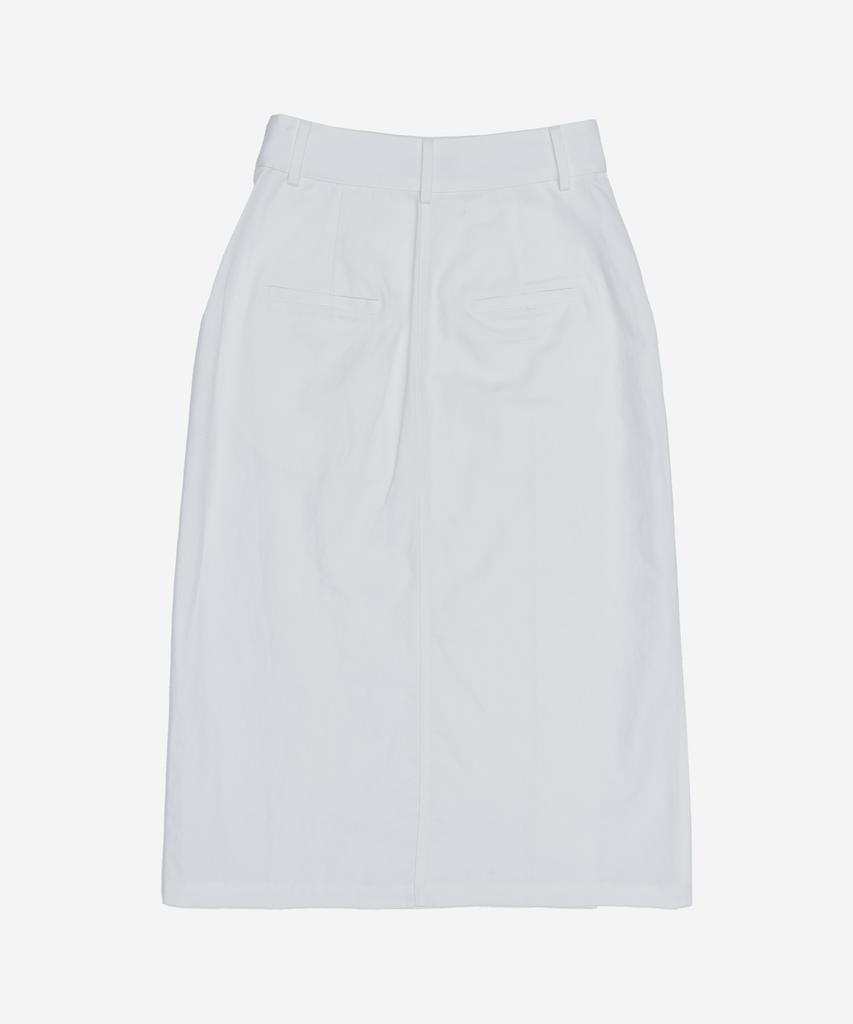 Pildeoseu Women'S Feminine Button Wrap Long Skirt White