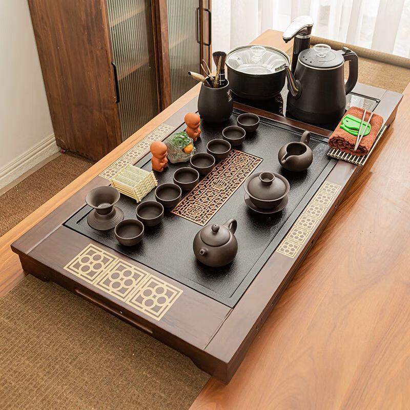 Jiakangming Automatic Large Tea Tray & Tea Set with Integrated Kettle