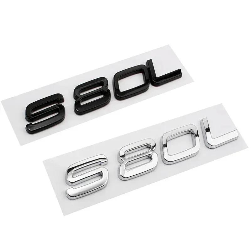 3D ABS Czarny Srebrny Naklejka z Emblematem Bagażnika Samochodowego dla Volvo S40 S60 S80 S90 S60L S90L Naklejka z Emblematem Tylnej Klapy Bagażnika Akcesoria Zewnętrzne