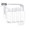 4Pcs Clear Travel Bottles Kit for Toiletries BPA-Free Leak-Proof Refillable Containers for Shampoo Lotion Oils Portable Silicone Cream Jars Reusable