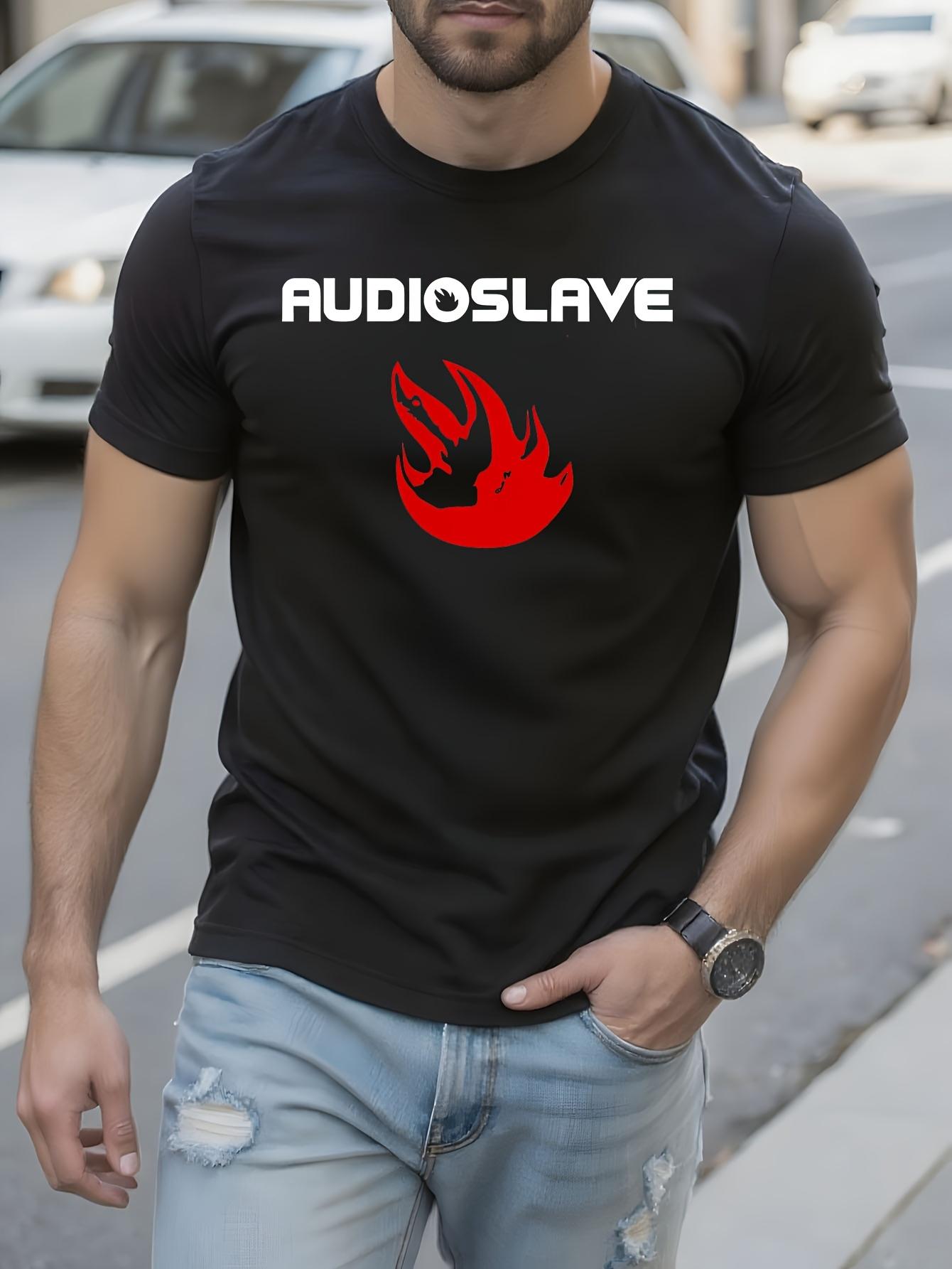 AUDIOSLAVE Official Band Logo Tshirt - White Heavyweight ... XL