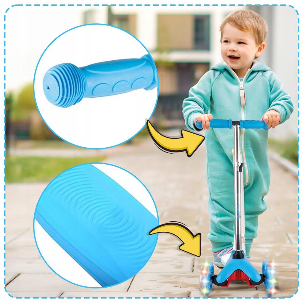 [PACZB] Three-Wheeled Balance Scooter for Children with LED Wheels Blue Z2328N