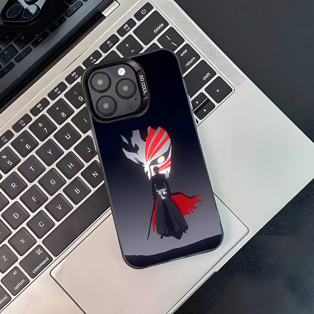 

B-Bleach I-Ичиго Куросаки Чехол для телефона для iPhone 17,16,15,14,13,12,11,Pro,XS,Max,Plus,Mini,SE4,E Черный Матовый Ударопрочный Чехол iPhoneX