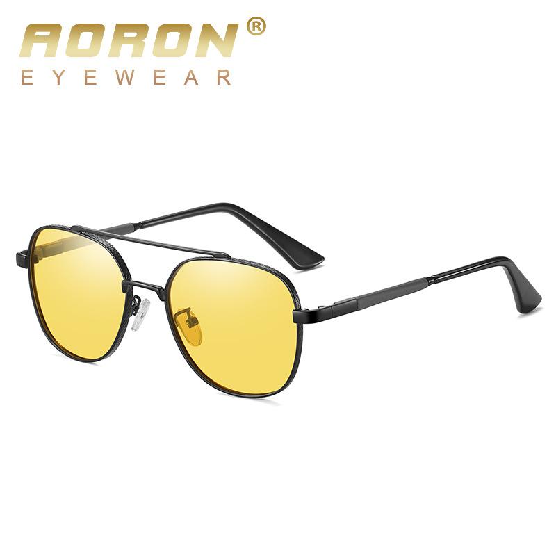 Aoron Sunglasses Men's Polarized Sunglasses Fishing Driver Glasses Retro Polarized Fashion Glasses