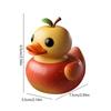 Frucht-Serie Entenstatue Ornamente Harzfigur Statue Lustige Enten Deko Pfirsich Ananas Banane Frucht Ente Heimdekoration