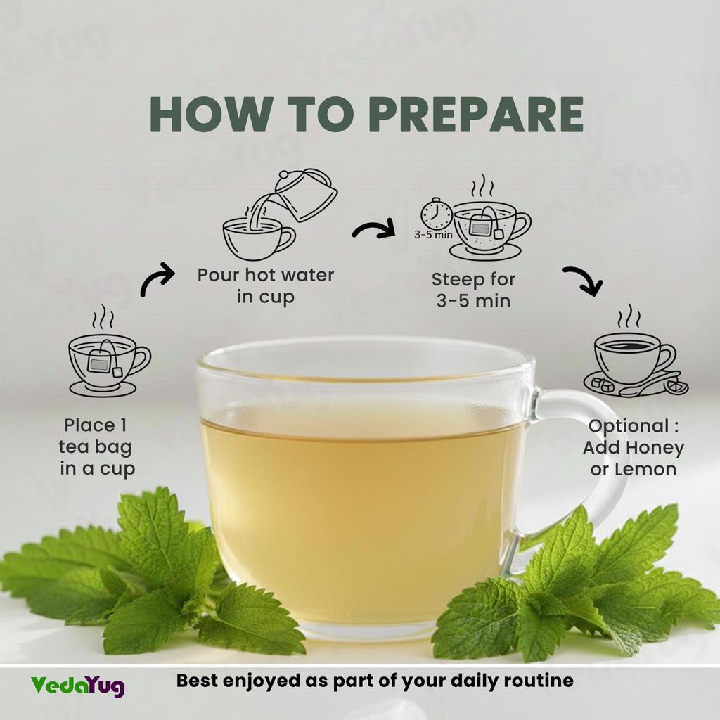 VY VedaYug Nettle Leaf Tea 40 Tea Bags/Himalayan Stinging Nettle Dried / 100% Natural & Pure Herbs - 40 Pec