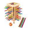 1 Set Wooden Stick Tower Dice Game with 36/42 Sticks 6 Balls Fine Motor Skills Colorful Stick Counting Math Educational
