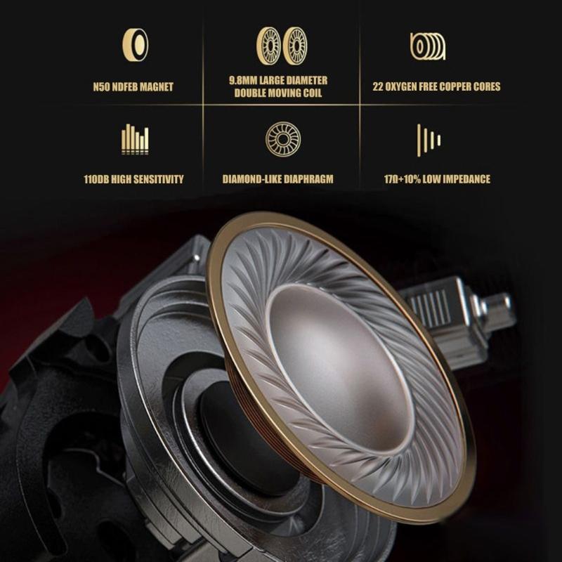 Multifunction Cord Earbuds 3.5mm/Type C In-Ear Headphones Cord with Dynamic Clear Sound Ergonomic Earpieces for Gaming