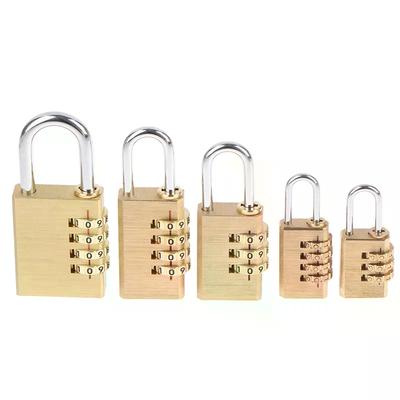 Mini Cadenas à Combinaison en Laiton 3/4 Chiffres Cadenas à Code Numérique Réinitialisable Pour Sac de Voyage Porte Armoire