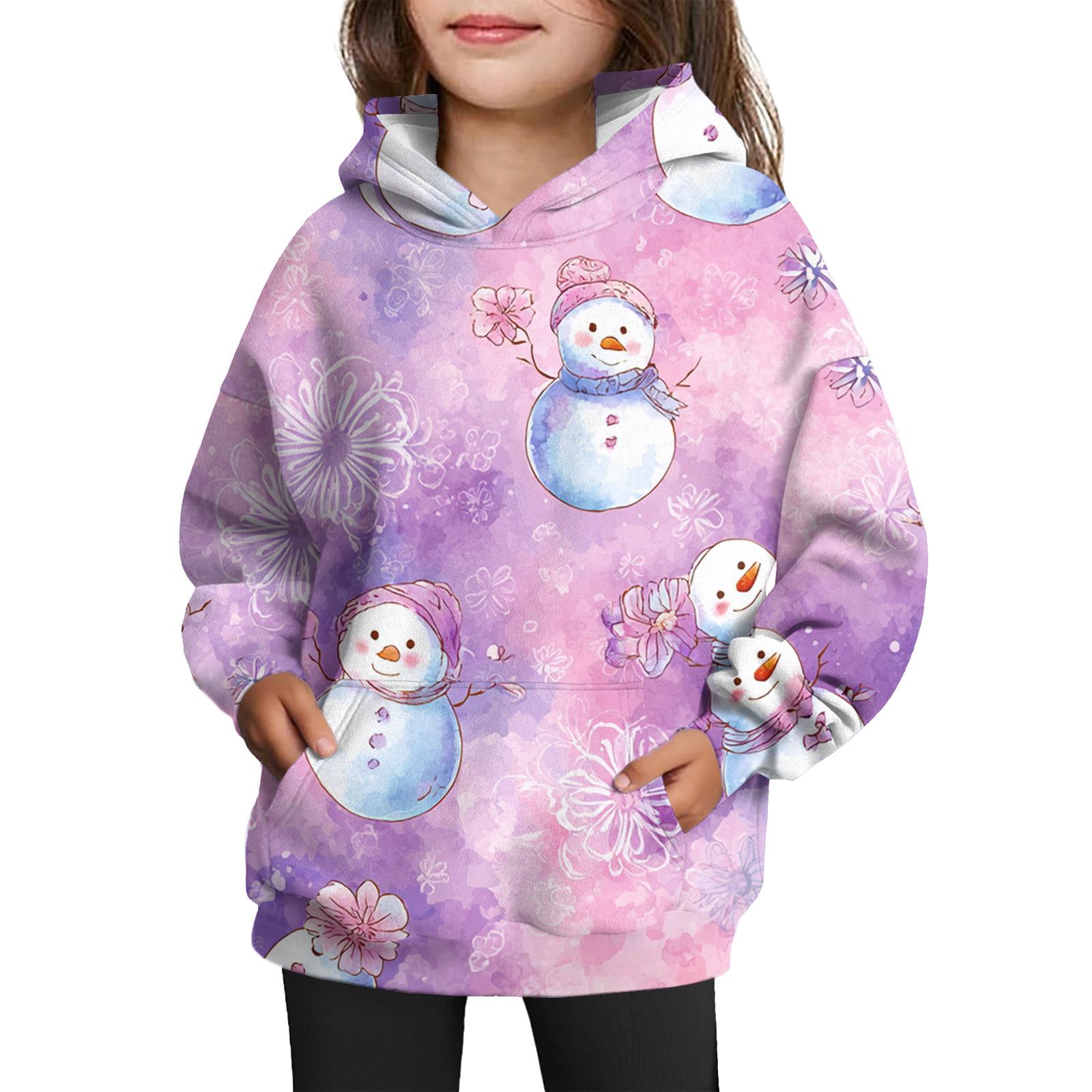 

Худи для девочек с принтом тай-дай - Пуловер с принтом 160