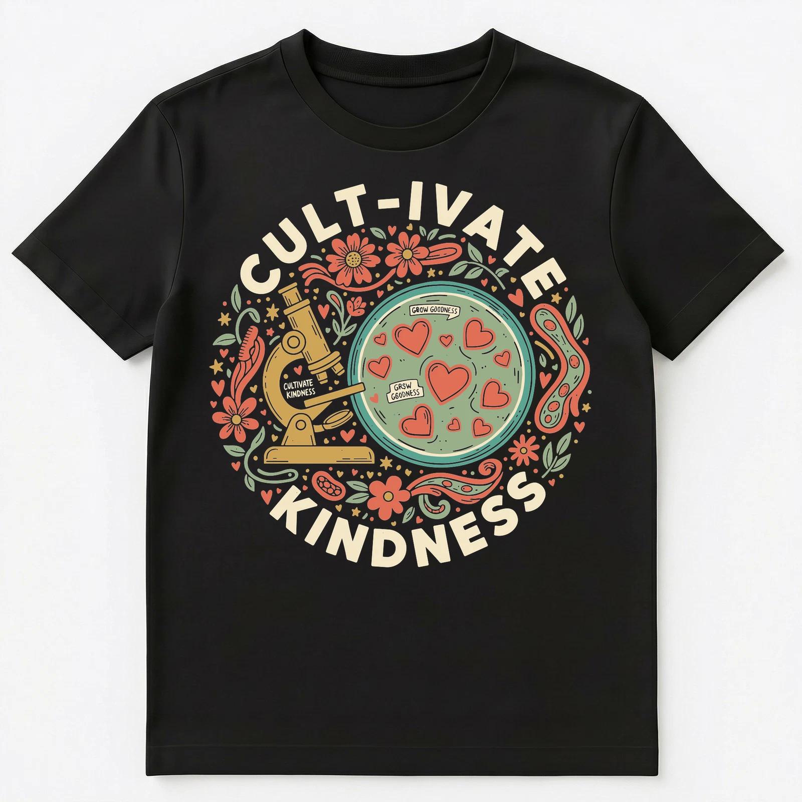 Cultivate Kindness Goodness Growth Microscope Art Unisex T-Shirt 4XL