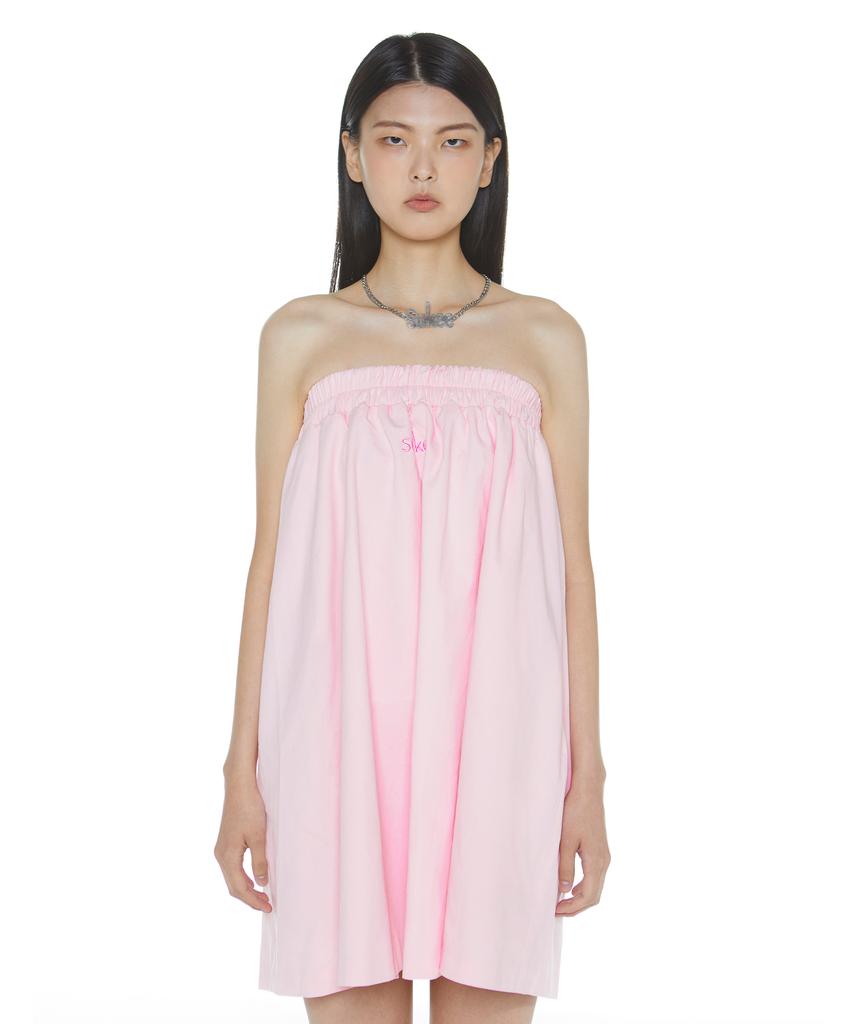Suki Logo Embroidered Top Dress (Strawberry Shake)