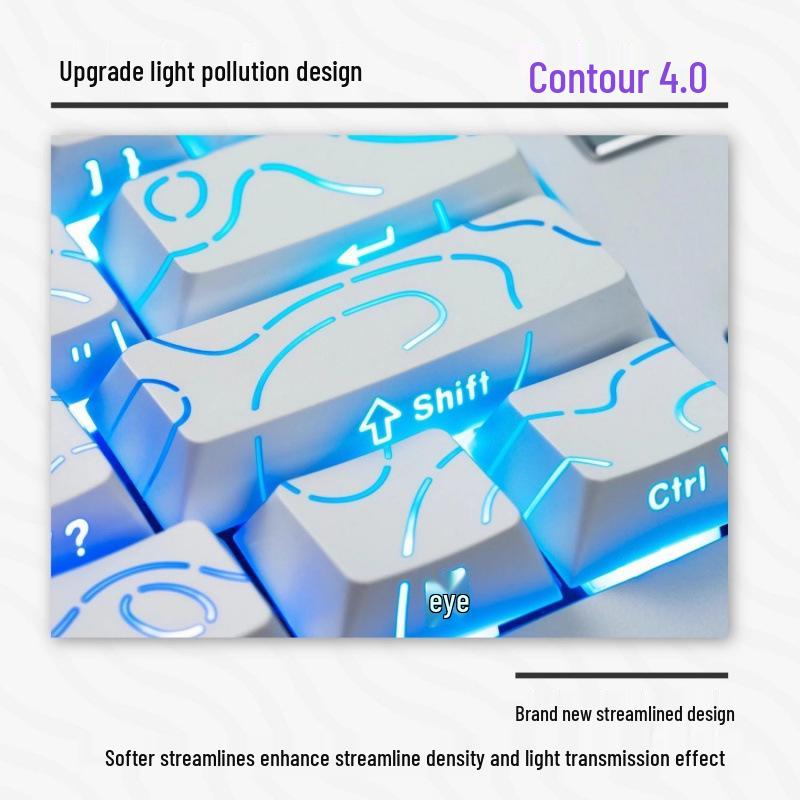 Contour 4.0 Magnetic Switch Keyboard with Gradient, Side-Engraved PBT Keycaps (mad60ace68win60)