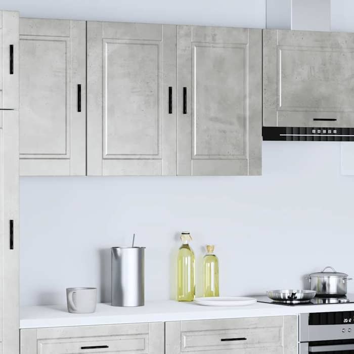 VidaXL Porto Concrete Grey Engineered Wood Kitchen Wall Cabinet, Kitchen Wall Unit, Cabinet for Kitchen Wall, 854071