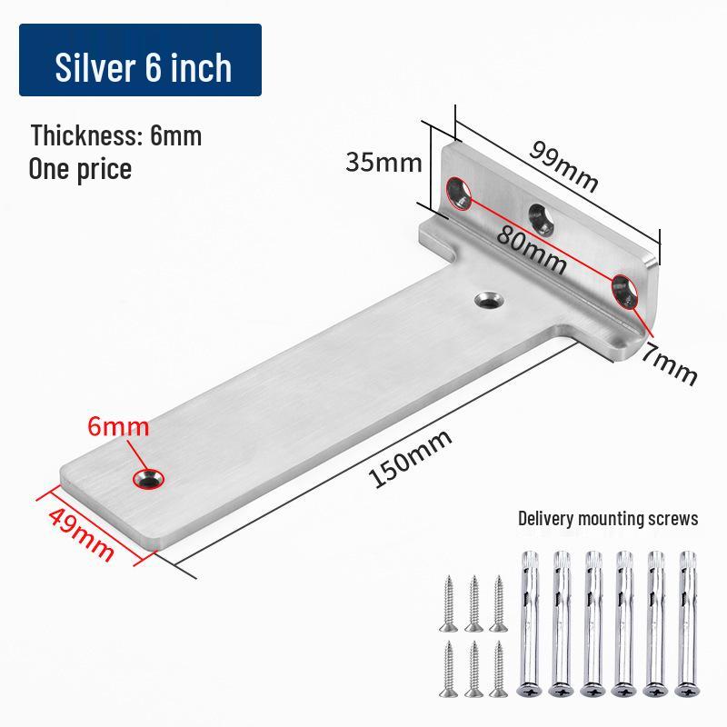 Invisible Heavy-Duty Wall Mount Shelf Bracket - Triangle Support (150/200/250mm)