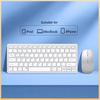 Wireless Mouse And Keyboard Combo for Mac Computers, Office Laptop Rechargeable Wireless Bluetooth Keyboard, White and Silver