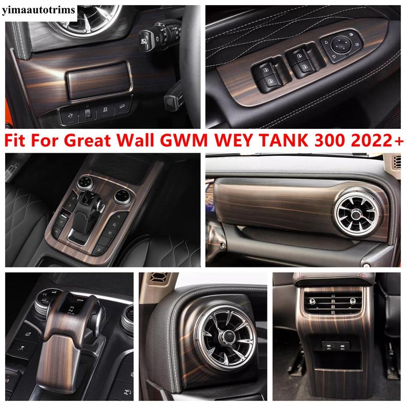 Window Lift / Gear Shift Shifter Head / Central Control Panel Cover Trim Accessories For Great Wall GWM WEY TANK 300 - 2024