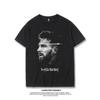 Messi Bedrucktes T-Shirt Fußballfan Gedenk Kurzarmtop