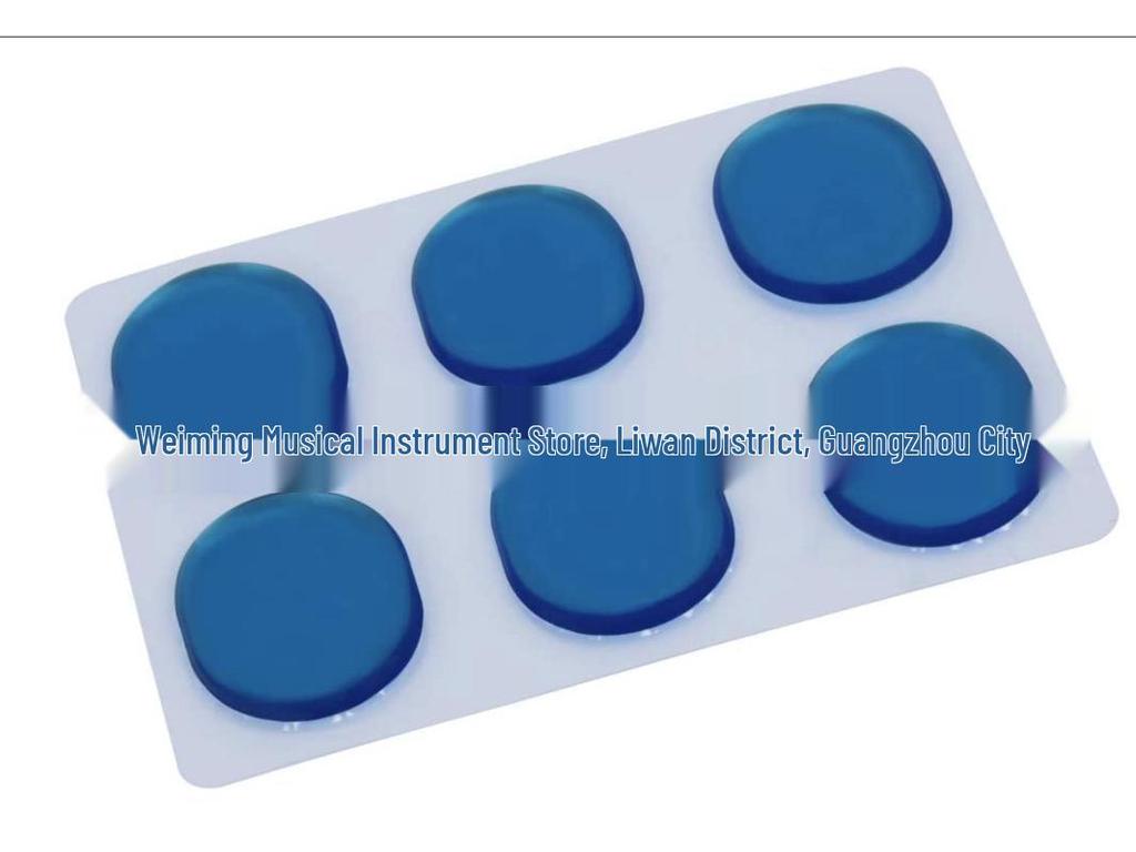 6 ks silikonových samolepicích tlumičů pro snare buben - Tlumicí nálepky pro cvičení