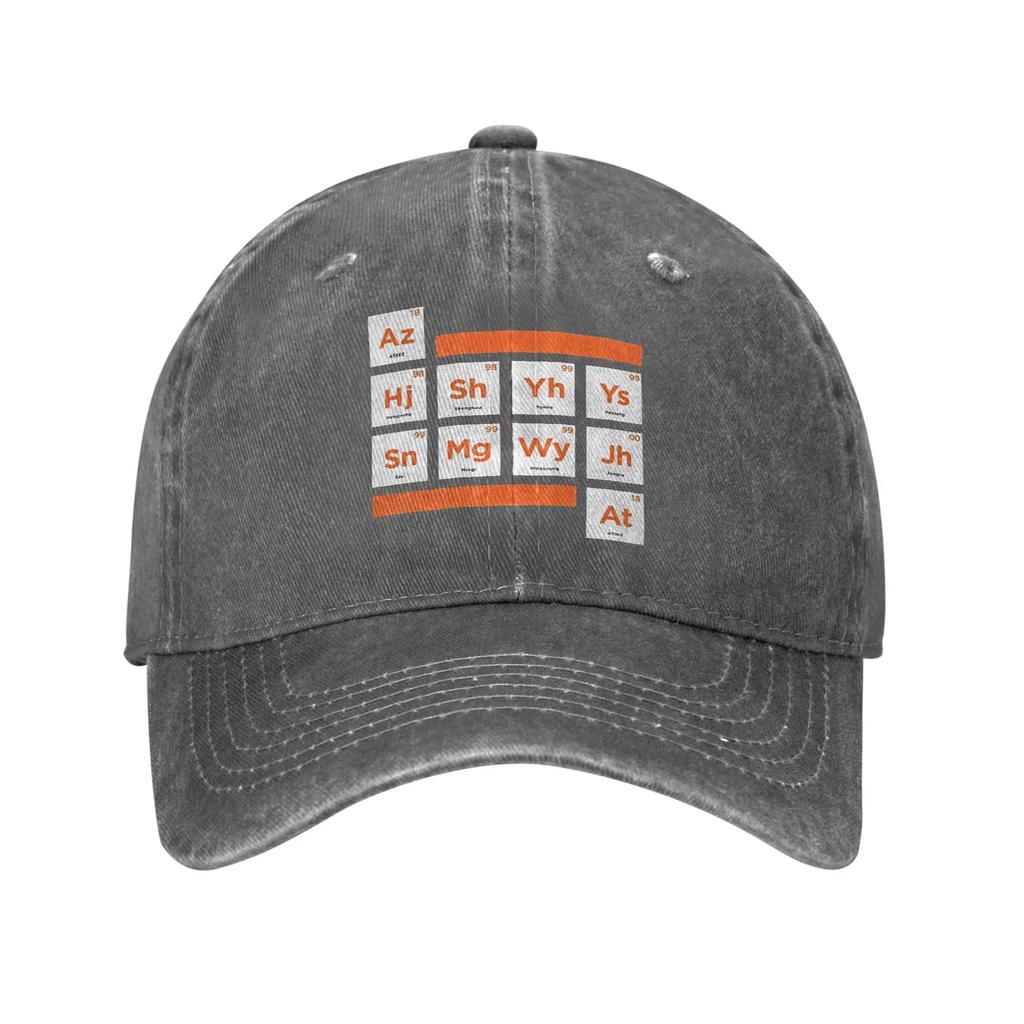 Washed Baseball Cap ATEEZ  Periodic Table Summer Trucker Hat For Unisex Unisex  Fashion Outdoor Gym Sun Baseball Caps