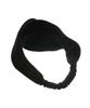VINGTAINE Velour Black Turban Cross Hair Hairband, Hairband, Wide, Voluminous, Accessory, HB-96