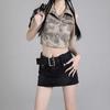 High Waist Denim Skirt Women A-Line Bodycon Mini Vintage Blue Black 2025