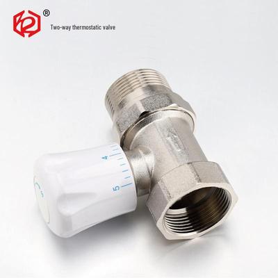 Shuangyi Manual Straight Thermostatic Valve with Male/Female Threads - Two-Way Automatic Temperature Control