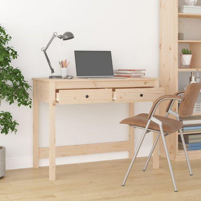 VidaXL Bureau avec tiroirs 100x50x78 cm Bois massif de pin 824643