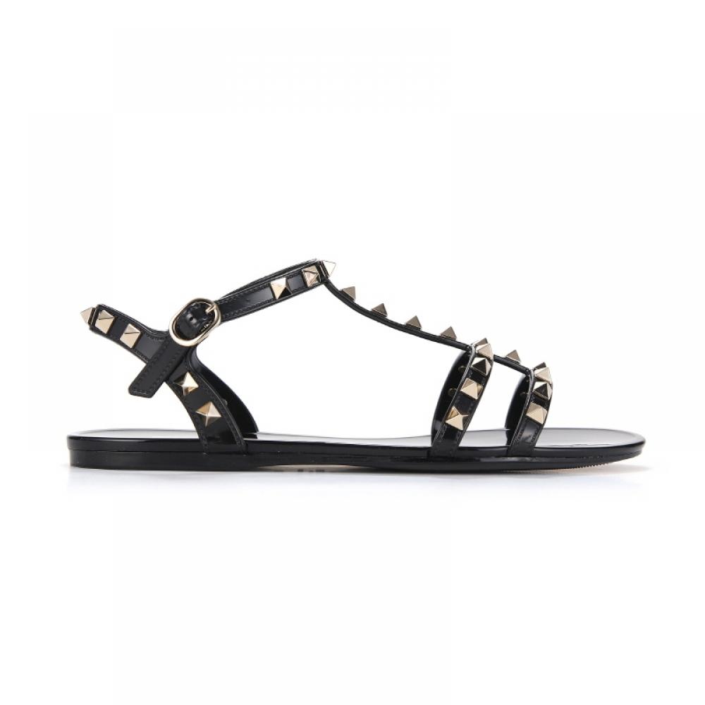 Valentino Rockstud Flache Sandalen 6w2s0h38 Pvs 0no