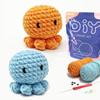 2Pcs Cute Octopus Crochet Kit for Beginners, DIY Complete Material Pack with Video Tutorials, Handmade Craft Gift