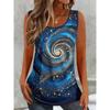 Sommer Damen 3D Gedrucktes Ärmelloses T-Shirt Mode Vielseitig Atmungsaktiv Trend Lässig