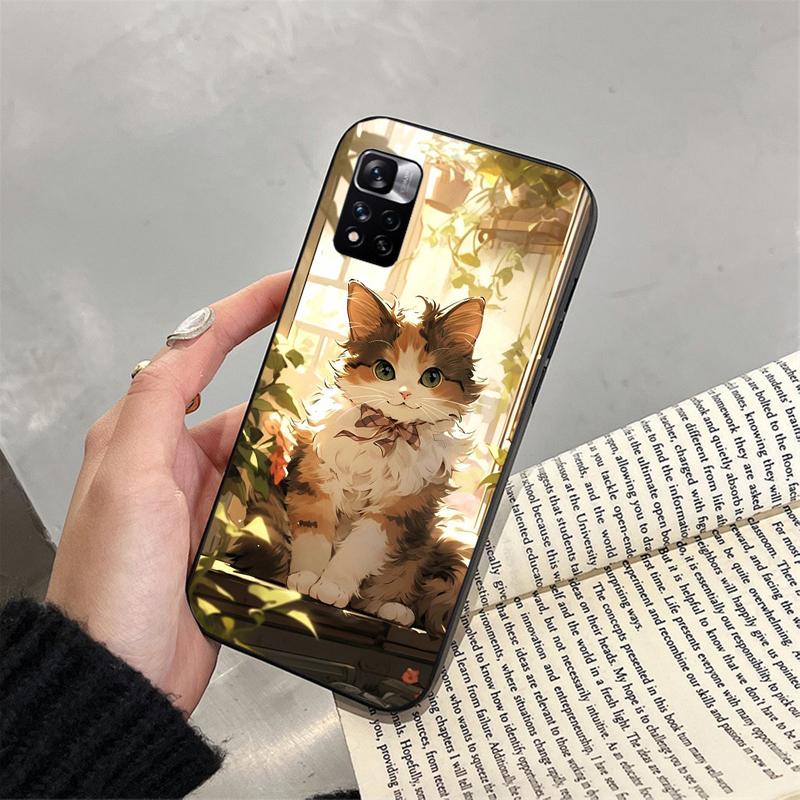 

Чехол для телефона с милым котом для Xiaomi Redmi note 13 12 Pro 11S 11 10 Pro 10S 12S Redmi 10 9C 13C Redmi 13C