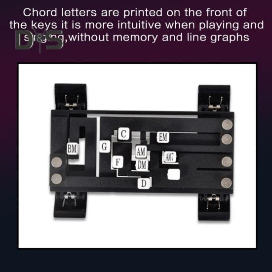Aiuto per accordi di chitarra One-Touch Chords Presser Strumento di apprendimento per chitarra Strumento per l'allenamento degli accordi di chitarra Aiuto per principianti Amante della chitarra
