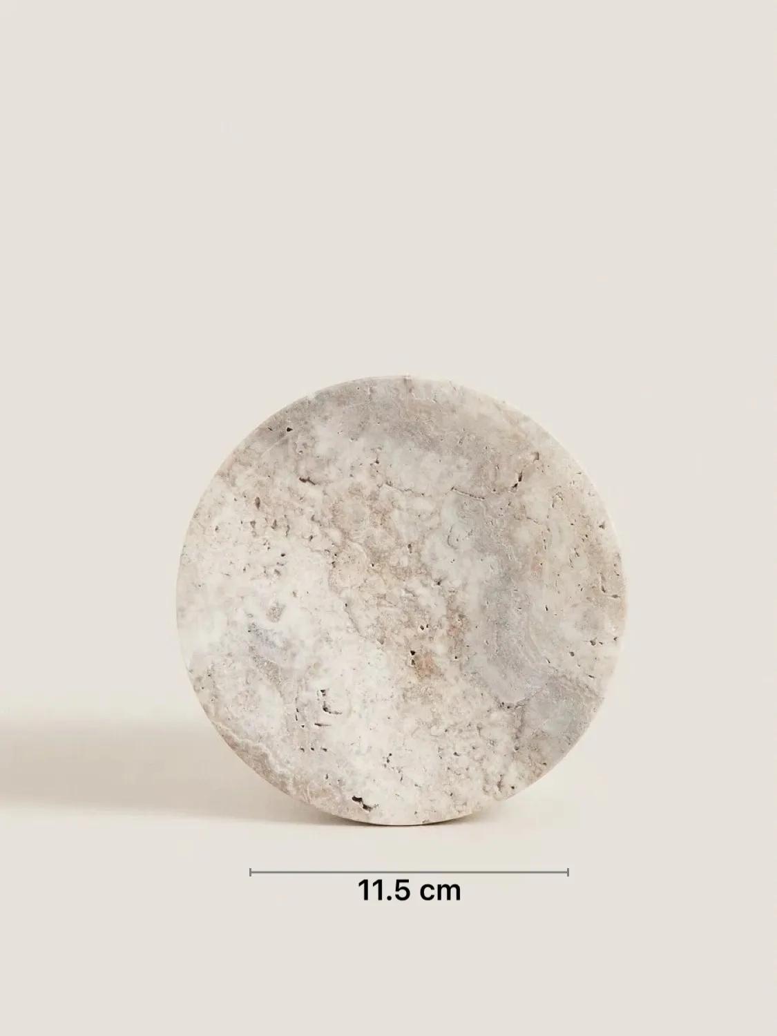 

Natural Bathroom Natural Marble Set Gray Travertine Soap Bottle Toothbrush Holder Stone Home Decoration