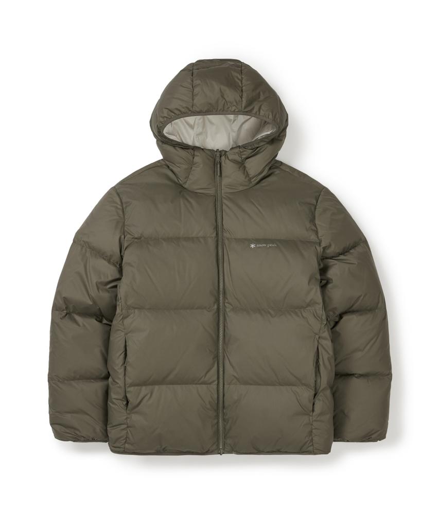 Snowpeak Apparel Airnova Pertex Reversible Hooded Heavy Down Jacket (S25Wupdj14) Yellow Khaki